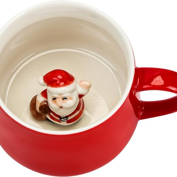 Other - Surprise 3D Coffee Mug Santa Claus Inside,12 oz Cute Handmade Ceramics Cup,Chris